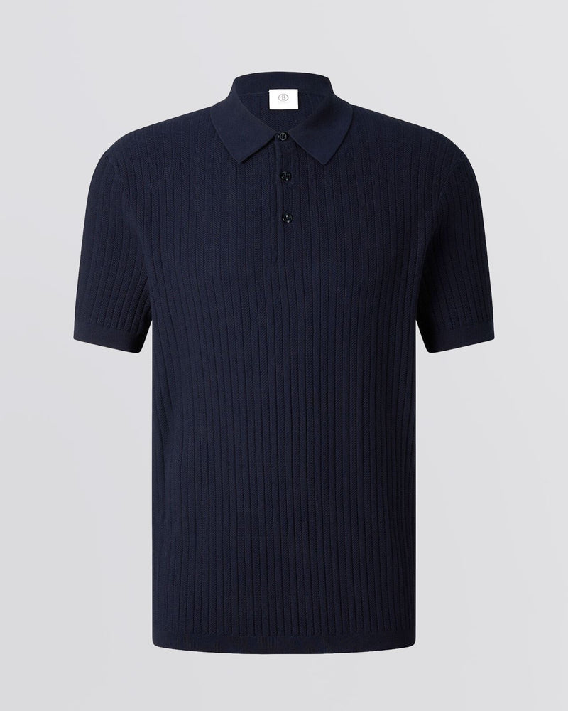 Tobias Knit Polo Navy