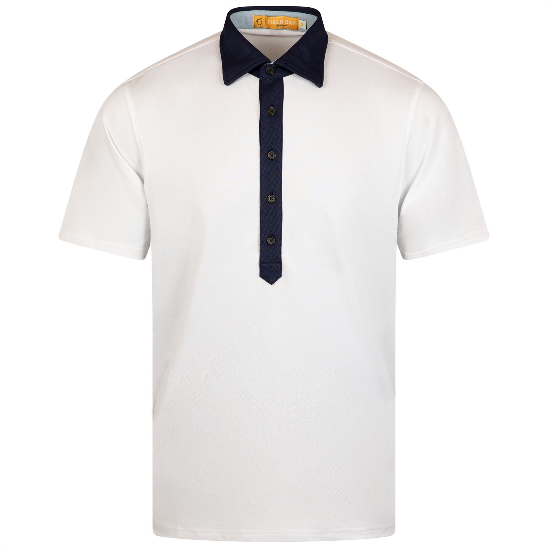 Ford 2-Tone 5-Button Polo White/Navy