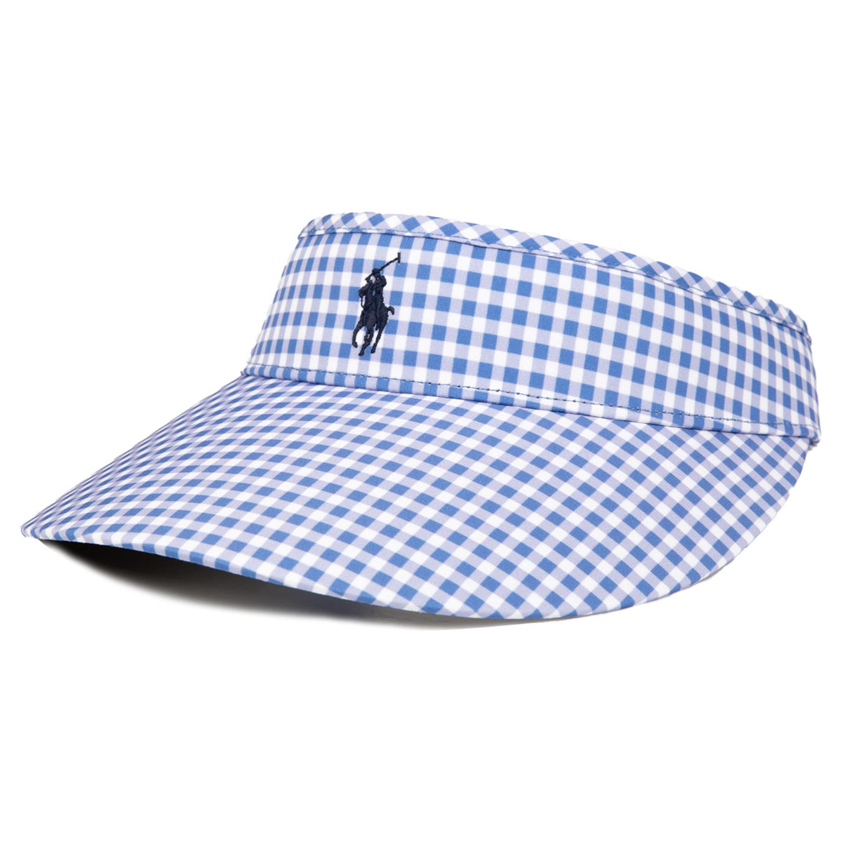 Womens Performance Visor Blue Gingham