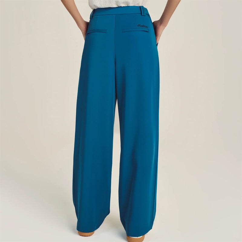 Womens Emilia Pleated Pants Ocean Multi