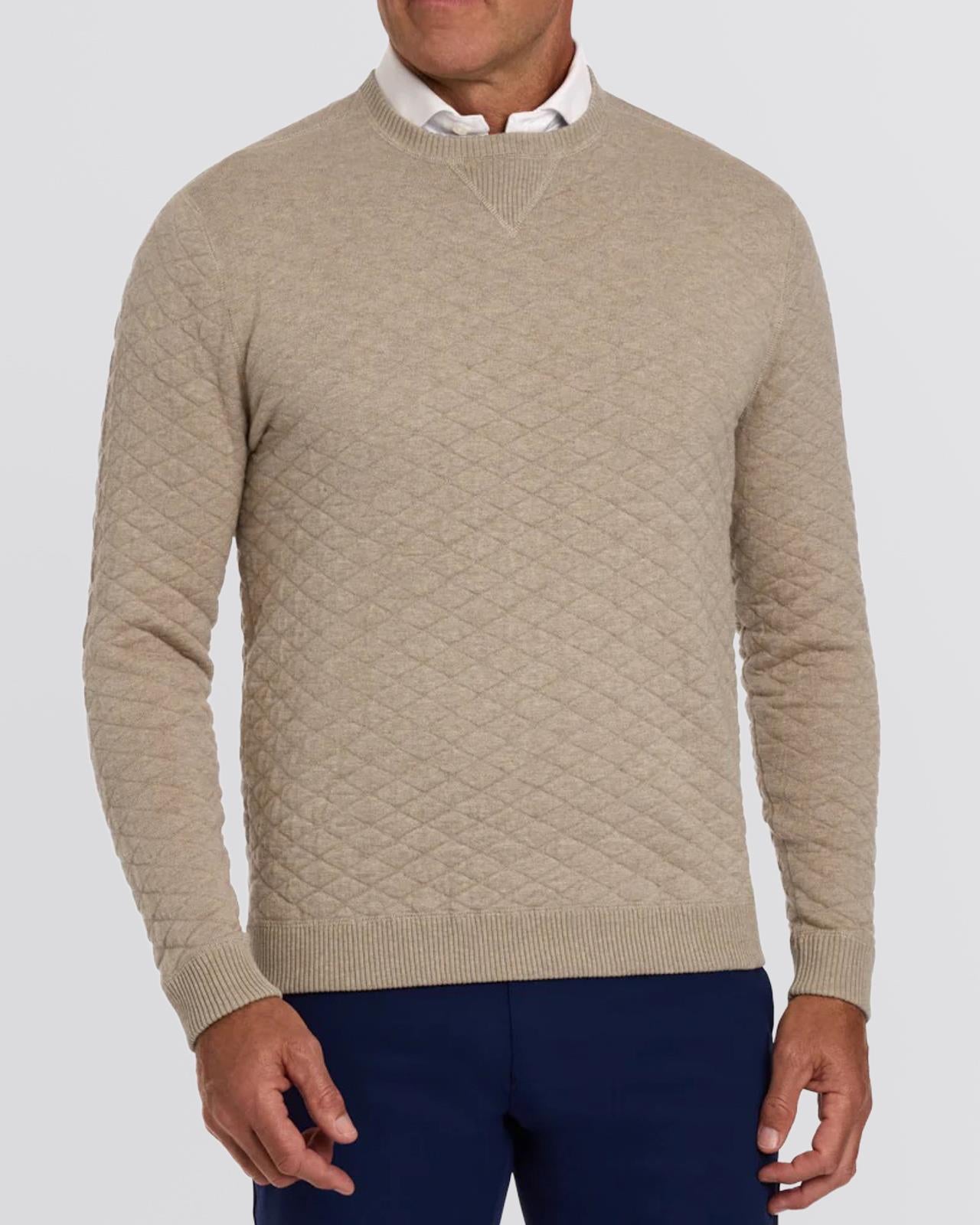 The Ward Jacquard Sweater Heathered Light Dune