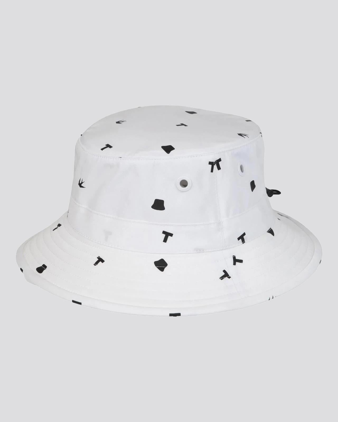 Icon Print Golf Bucket Hat White/Black Print