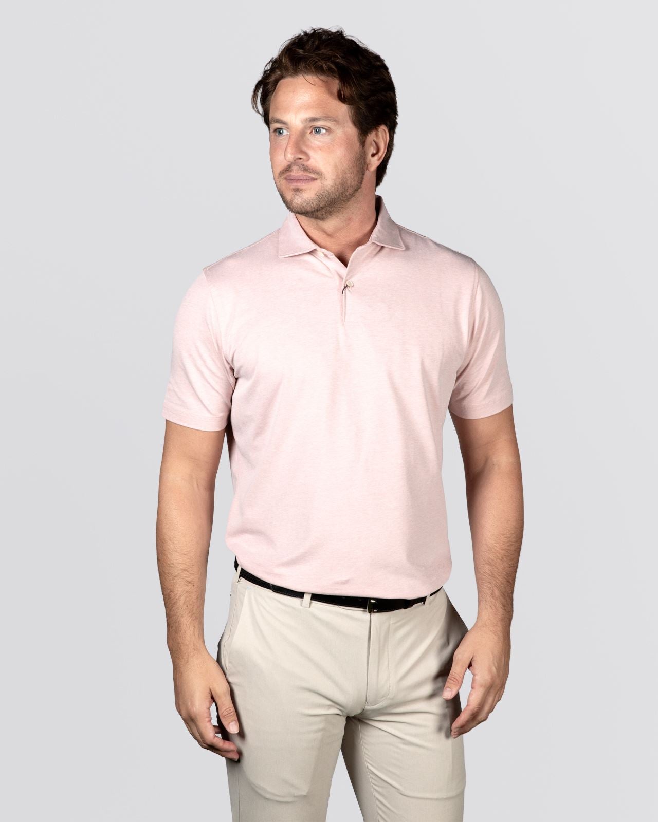 Albatross Cotton-Blend Pique Polo Faded Scarlett