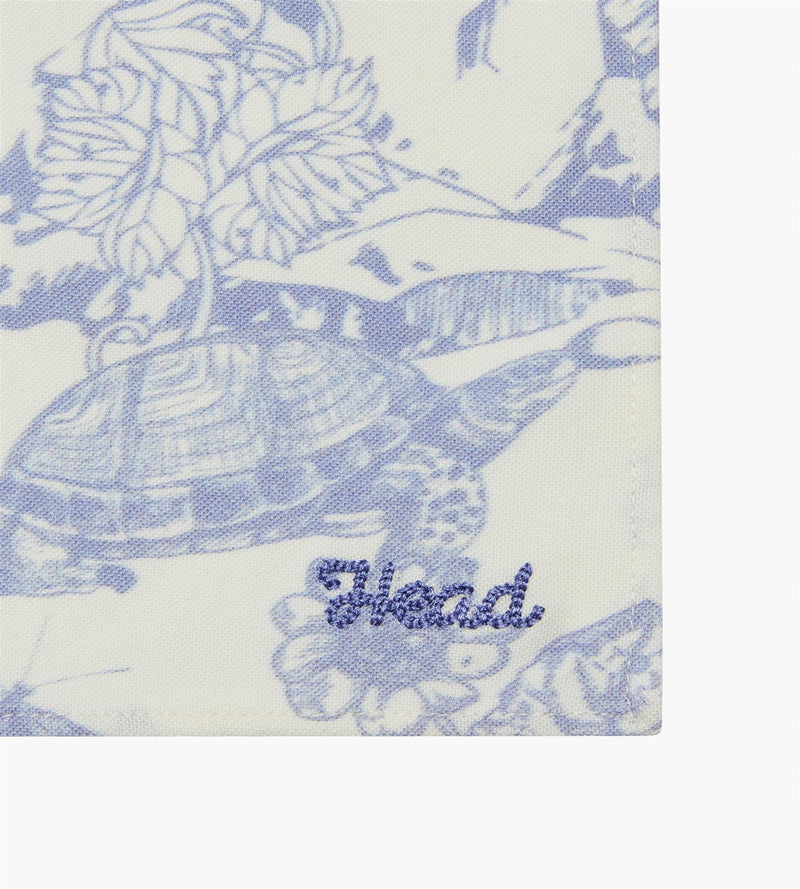 Womens Printed Bandana Cream/Blue/Forest