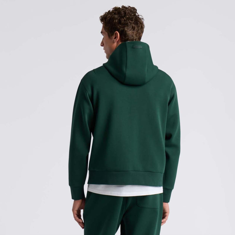 Cotton Blend Scuba Hoodie Pine