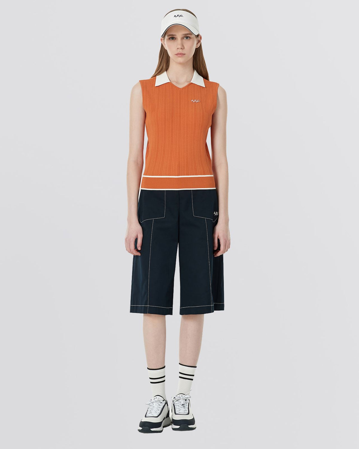 Syra Sleeveless Polo Orange