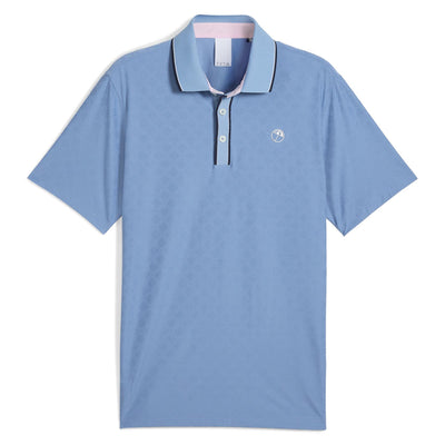 x AP Tipped Jacquard Polo Zen Blue