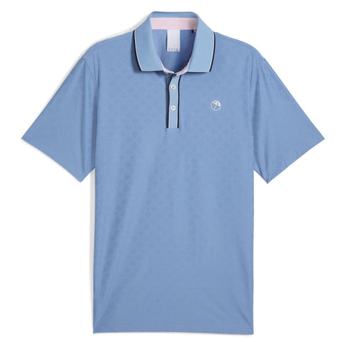 x AP Tipped Jacquard Polo Zen Blue - SS25