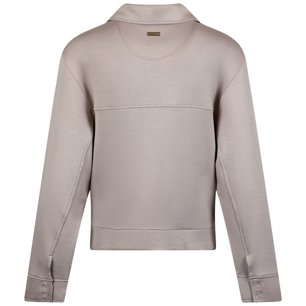 Womens Polo V-Neck Top Cobblestone