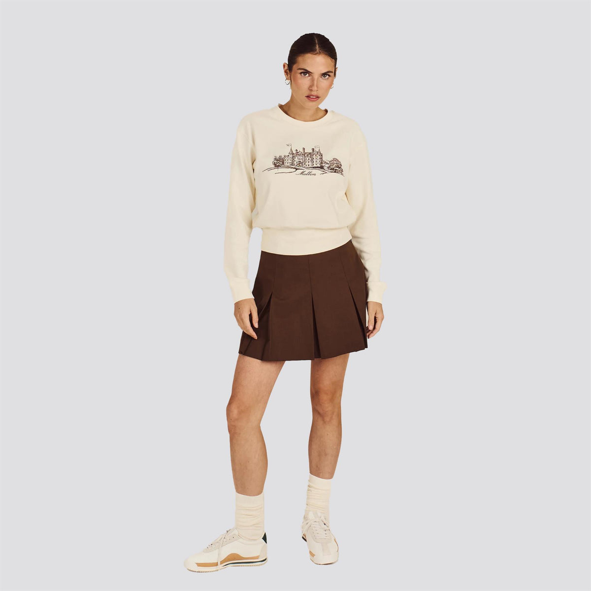 Womens Abbey Crewneck Sweatshirt Ivory