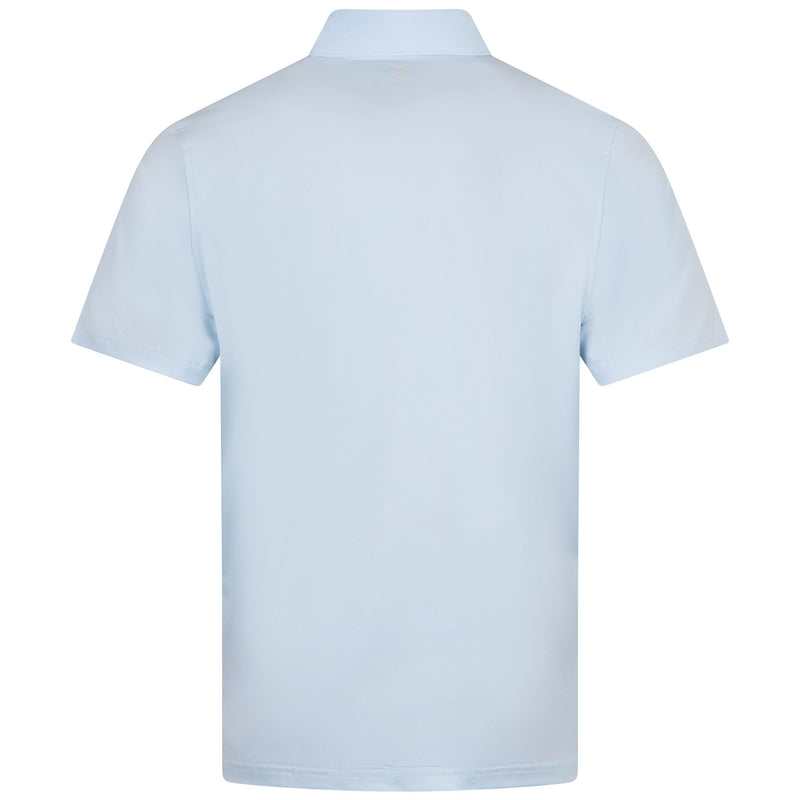 X TRENDYGOLF Camo Shield Solid Performance Jersey Polo Pale Blue