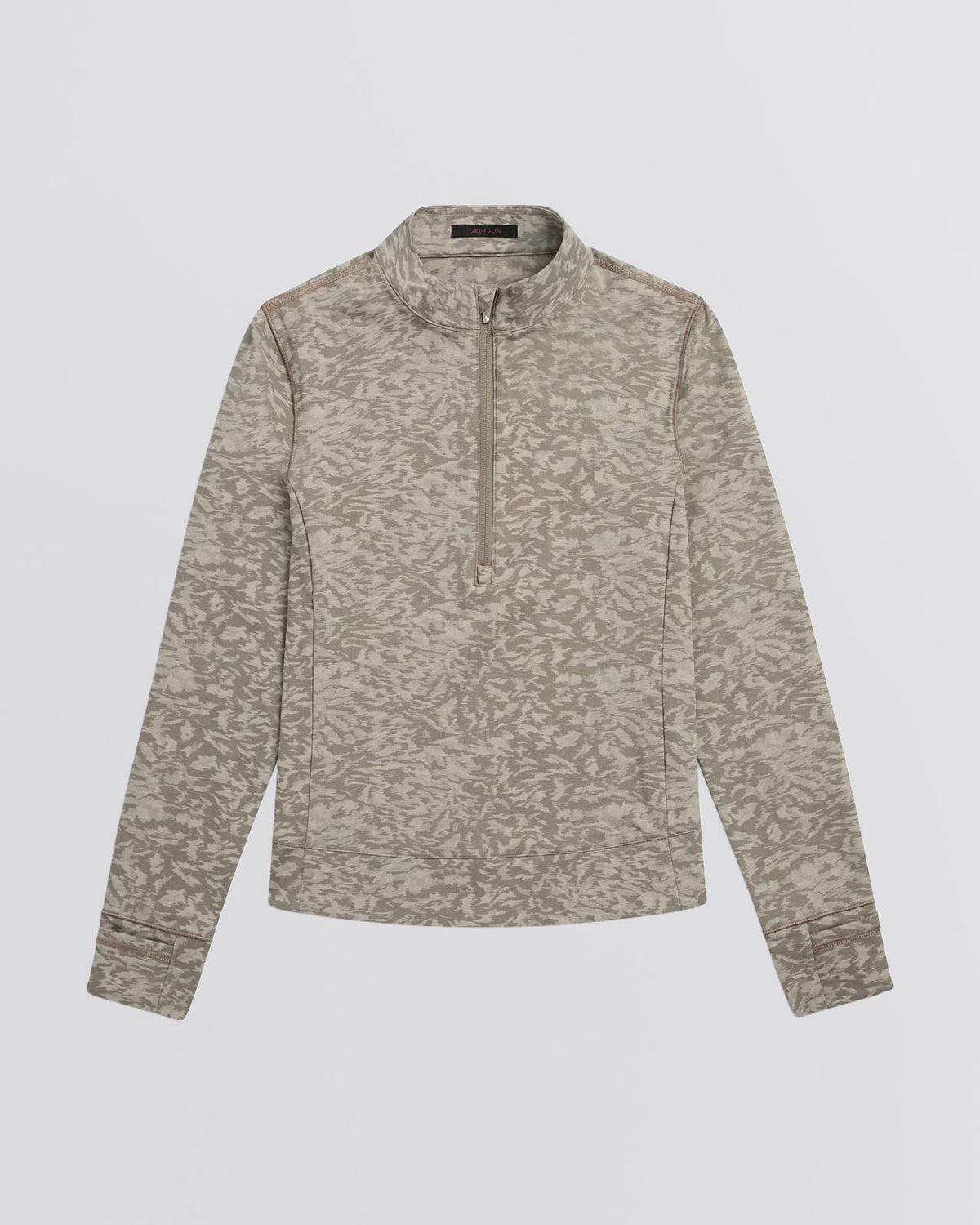 Womens Midas Wolf Jacquard Halley II Quarter Zip Clay Multi