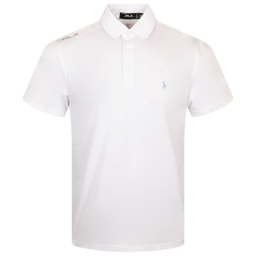 Tailored Fit Performance Polo Shirt Ceramic White/Oxford Blue - SS24