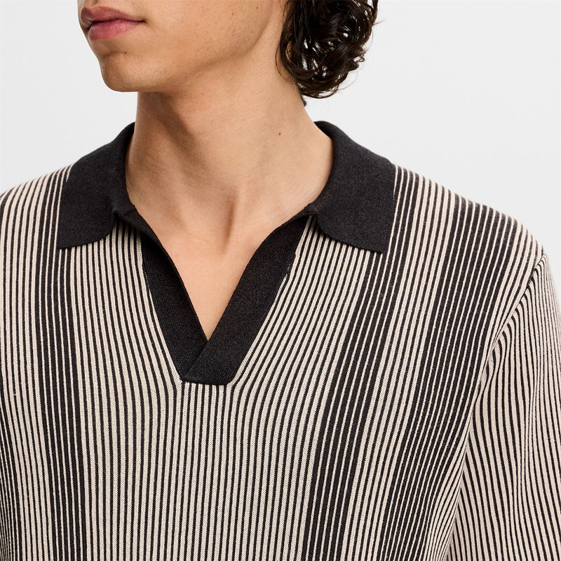 Sal Knitted Polo Moonbeam