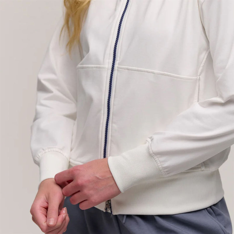 Womens Zoe Full Zip Hoodie White