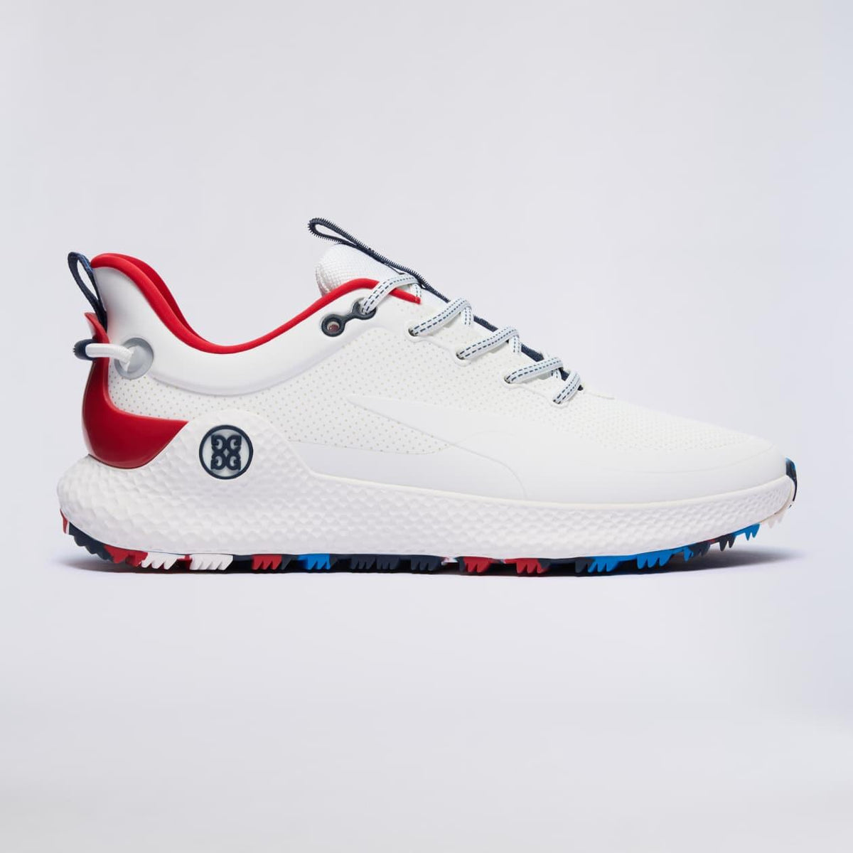 MG4+ O2 Perforated Golf Shoes Snow/Classic Red