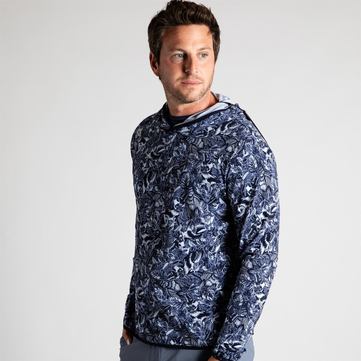 Stamped Colorado Hoodie Maltese Blue/Heron