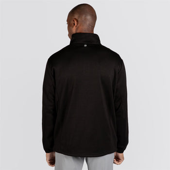 Malbon Evergreen Poly Quarter Zip Black | TRENDYGOLF USA