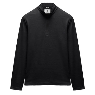 Solotex Mesh Tiebreak Quarter Zip Black