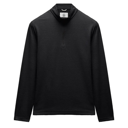 Solotex Mesh Tiebreak Quarter Zip Black