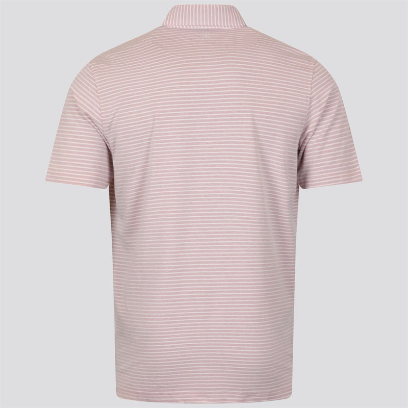 Albatross Stripe Cotton-Blend Pique Polo Faded Scarlett