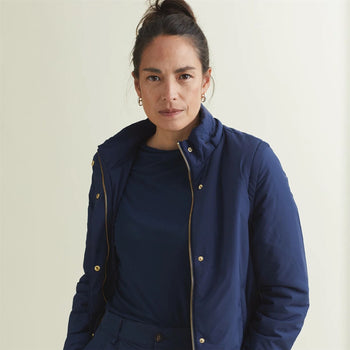 A. Putnam Fait Tout Hooded Jacket Vest Dress Blues