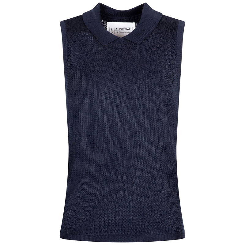 Womens Crochet Sleeveless Top Dress Blues