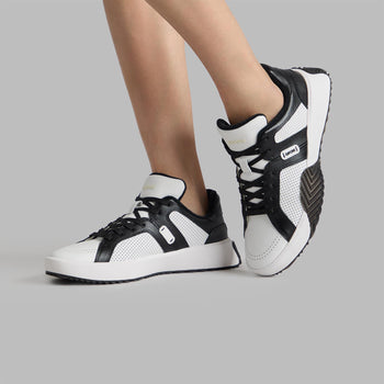 G/FORE G.112 Leather Street Shoes Onyx/Snow | TRENDYGOLF USA