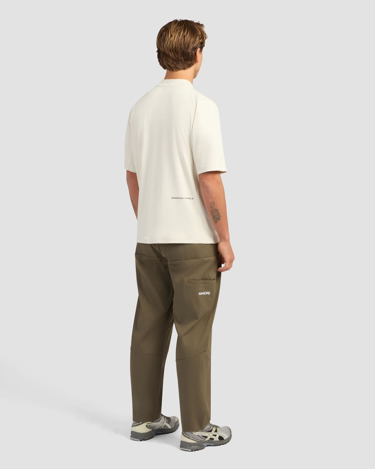 Course Mock Neck Polo Pebble