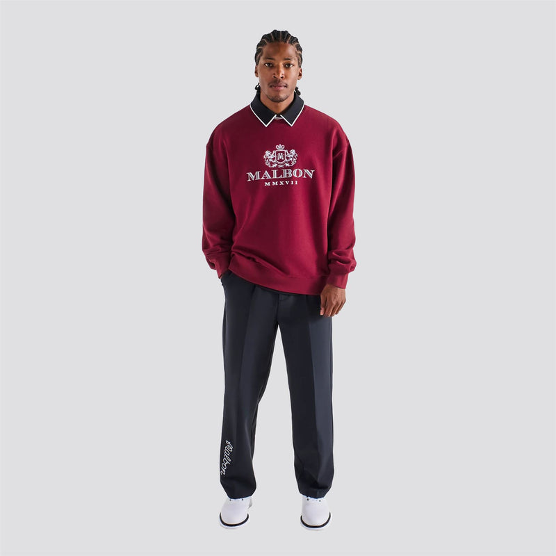 Monarch Crewneck Sweater Red Mahogany