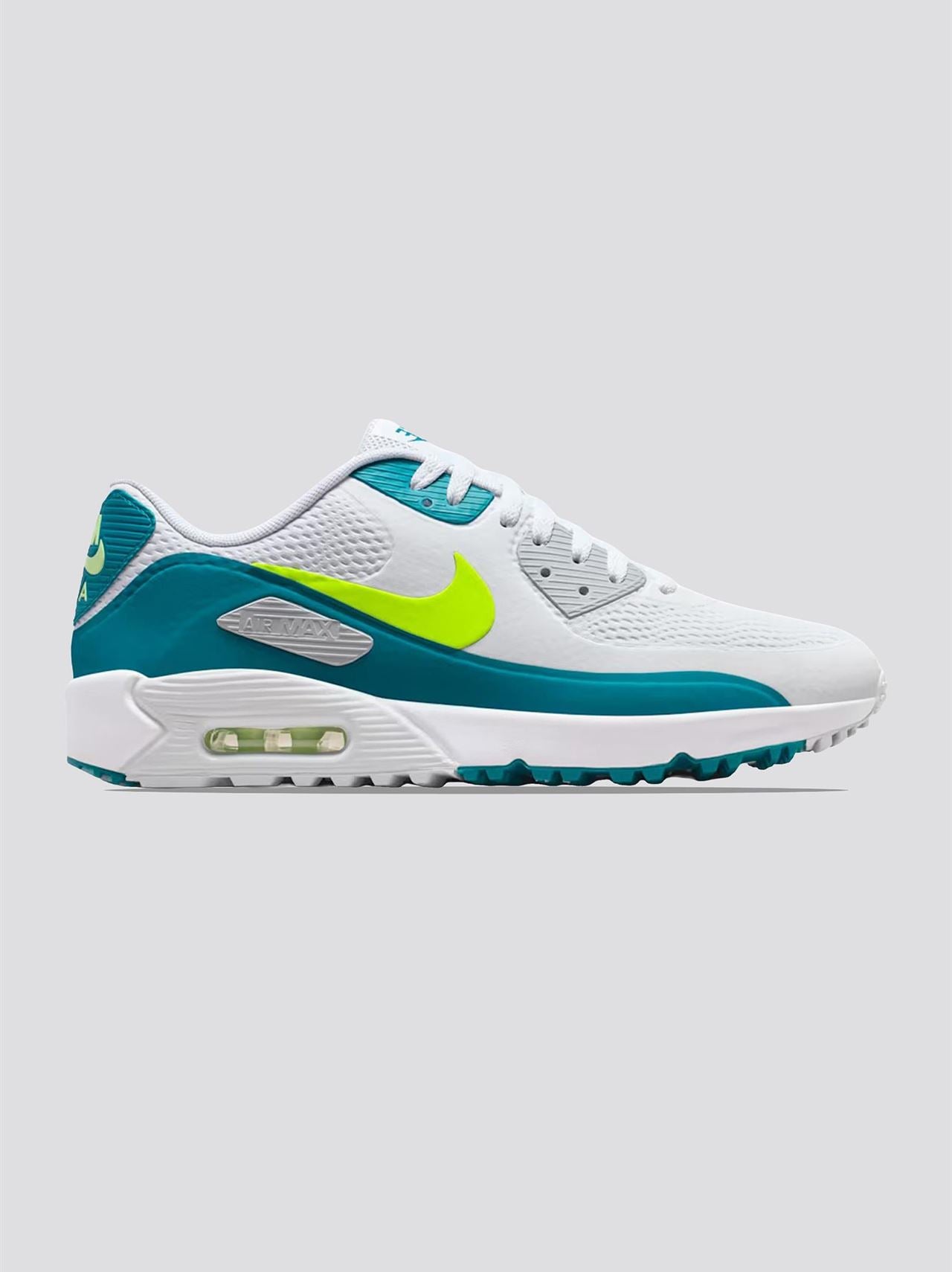 Air Max '90 Spikeless Golf Shoes White/Volt/Bright Spruce