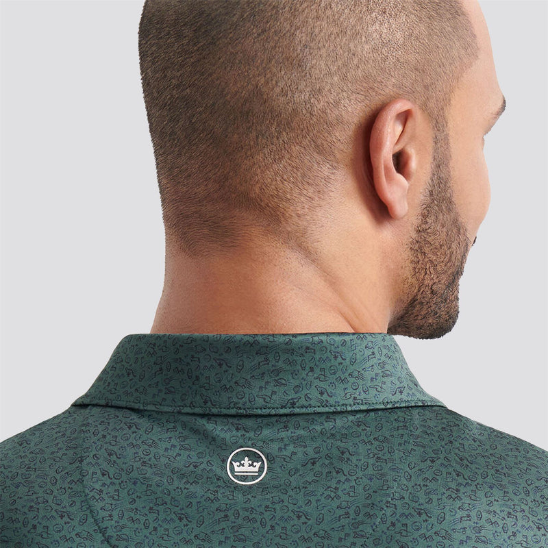 No Slow Play Performance Jersey Polo Nordic Pine