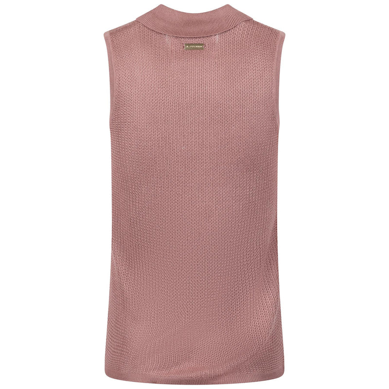 Womens Crochet Sleeveless Top Mauve