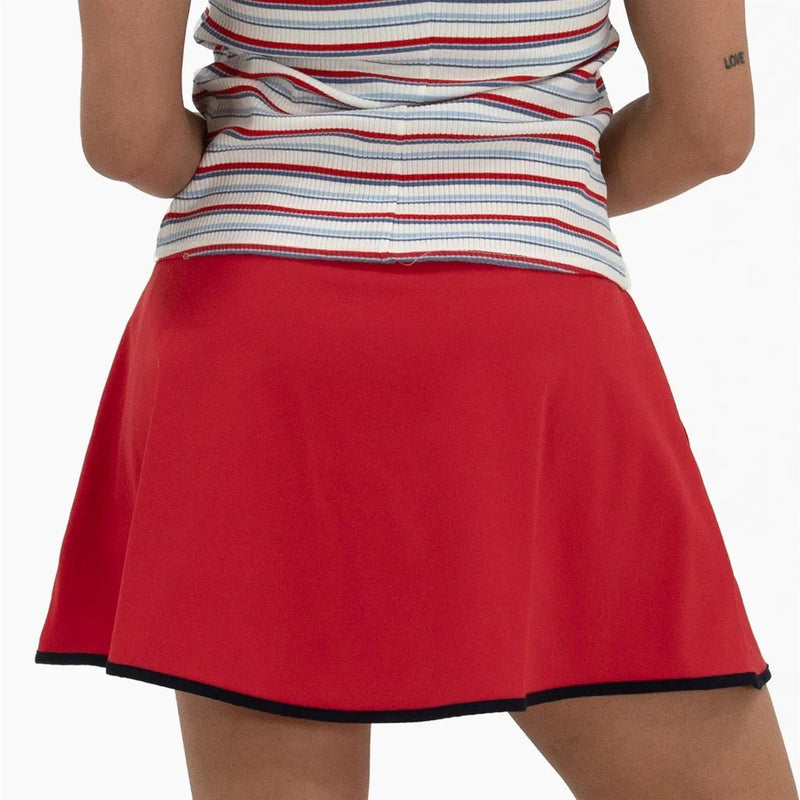 Womens Flare Skirt Red