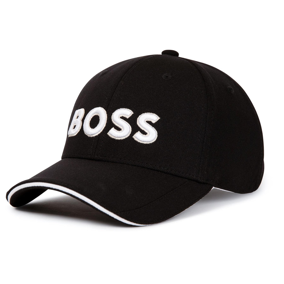 Six Panel Knitted Pique Cap Black