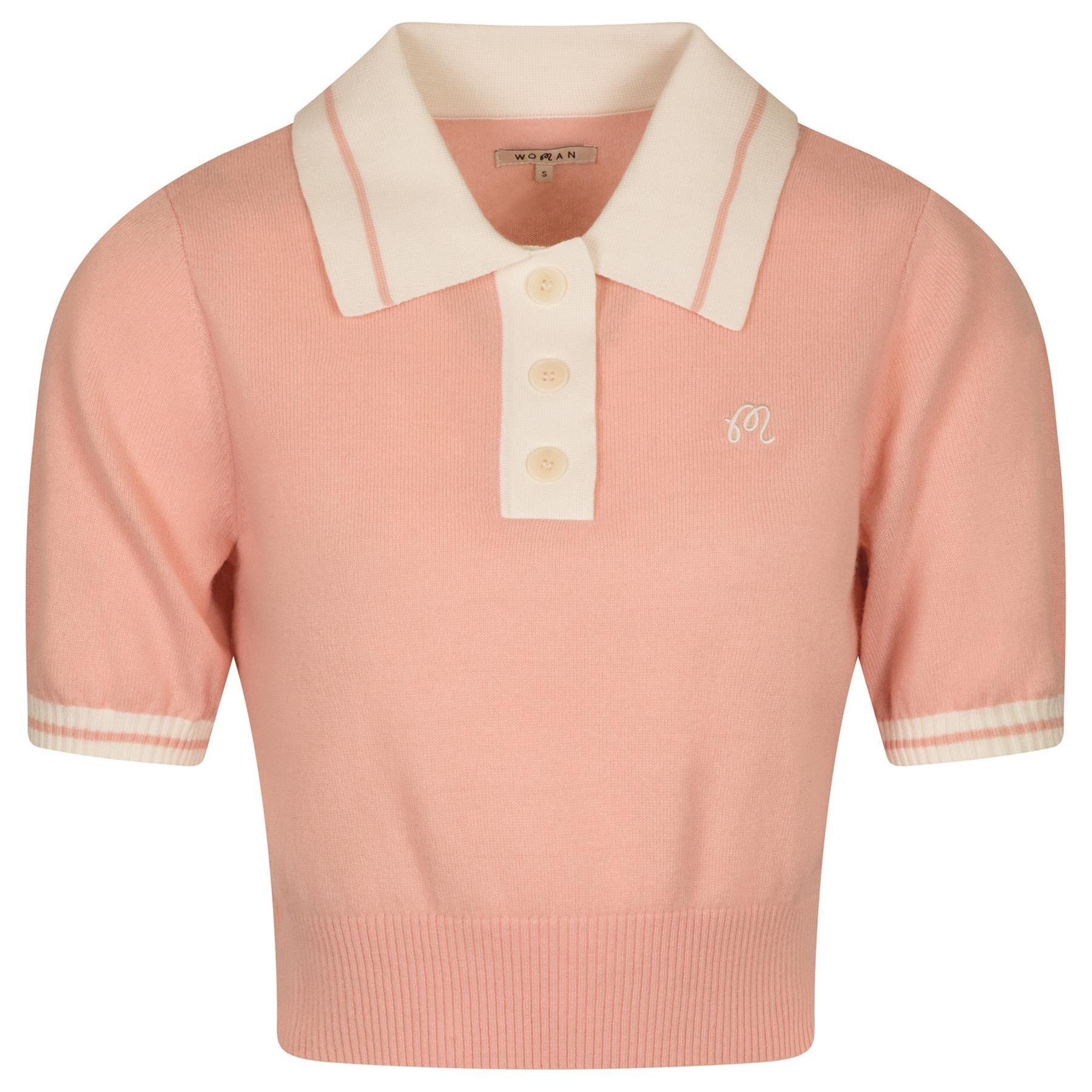 Malbon Golf Mikayla Cropped Knit Dusty Rose | TRENDYGOLFUSA.COM