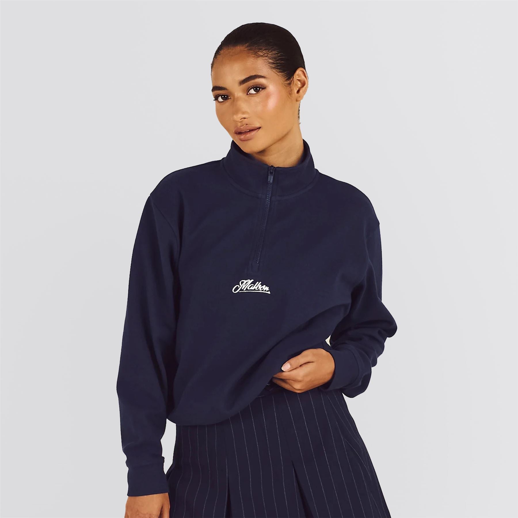 Womens Cleo Half Zip Sweatshirt Navy