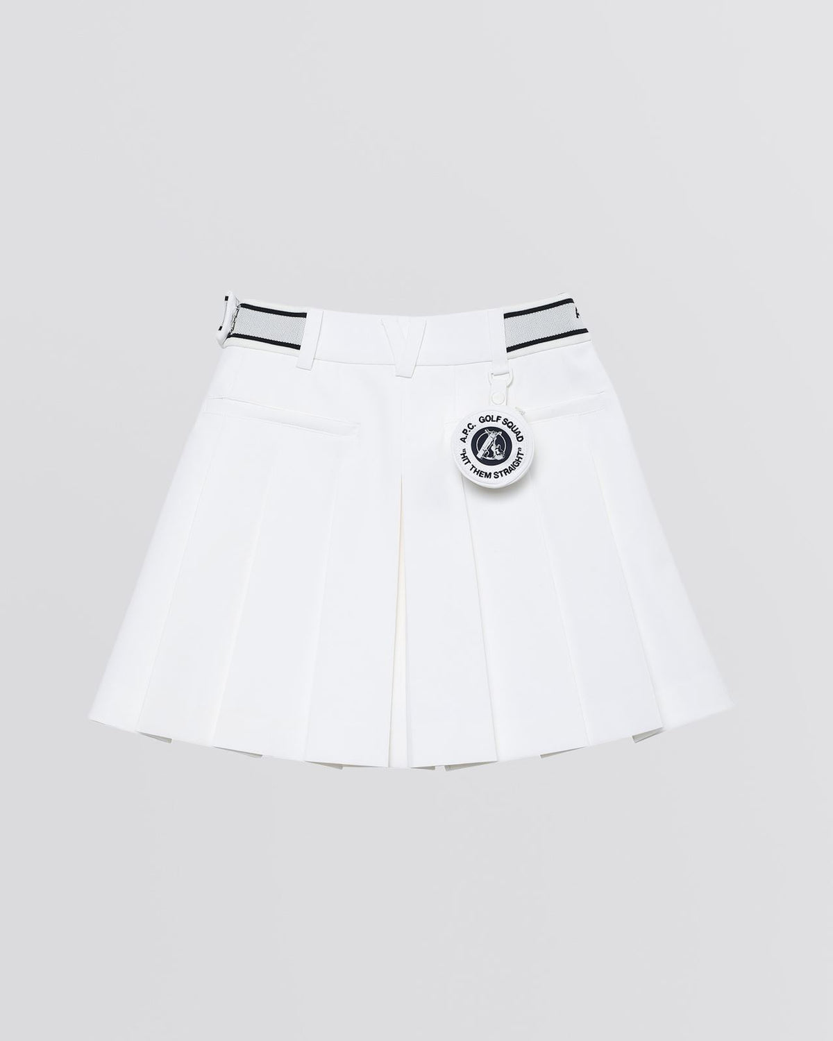 Aude Pleated Skirt White