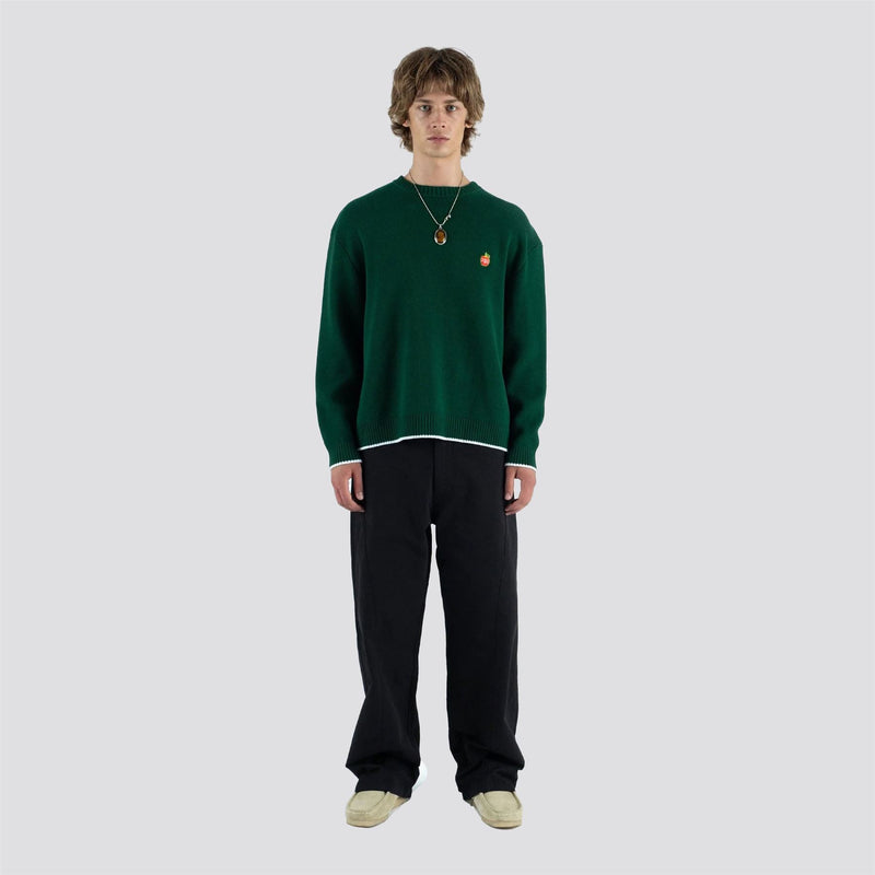 Foster Knit Crew Sweater Green