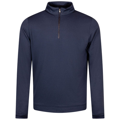 Albatross Cotton Blend Pique Quarter Zip Navy - SS25