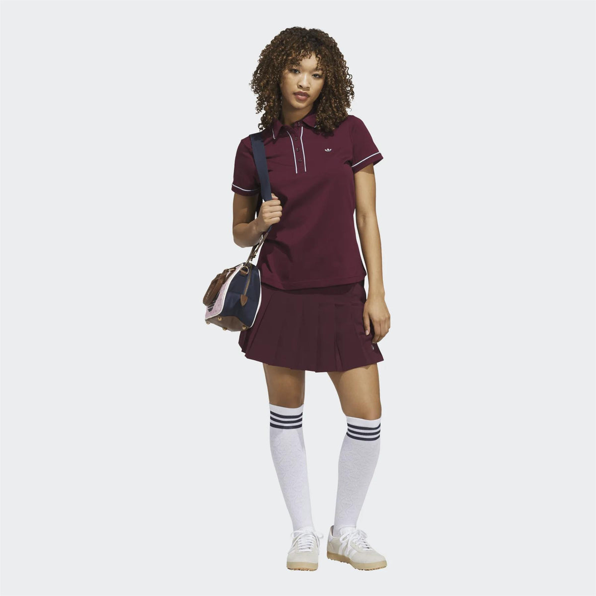 Womens Originals Solid Polo Maroon
