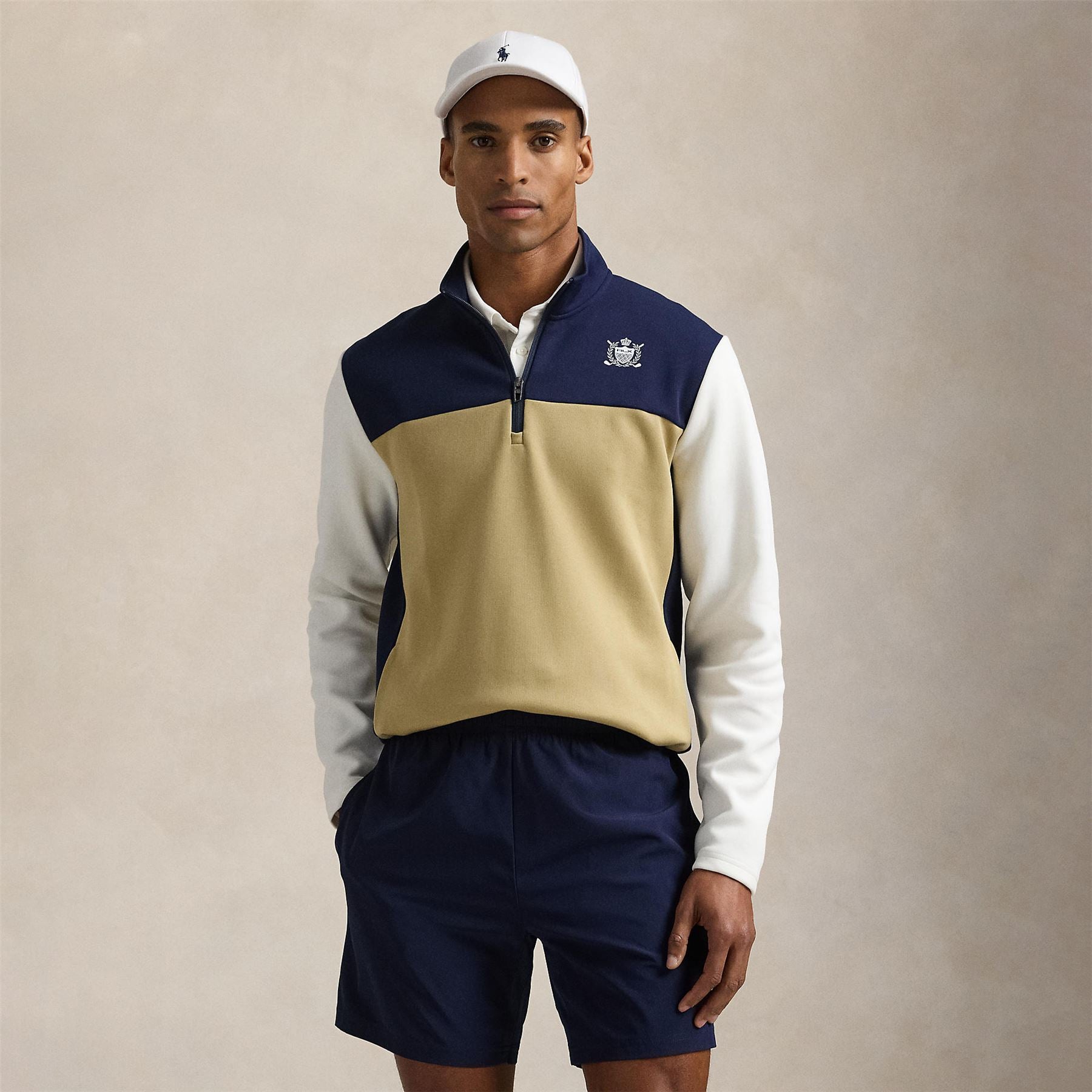 Ralph Lauren RLX Half Zip Crest Mock Neck Mid Layer Refined