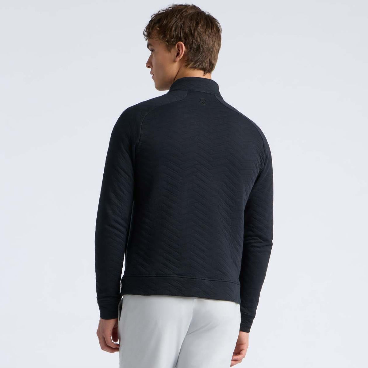 Dunes Cotton Quilted Quarter Zip Onyx