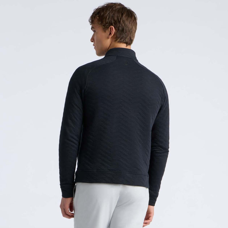 Dunes Cotton Quilted Quarter Zip Onyx