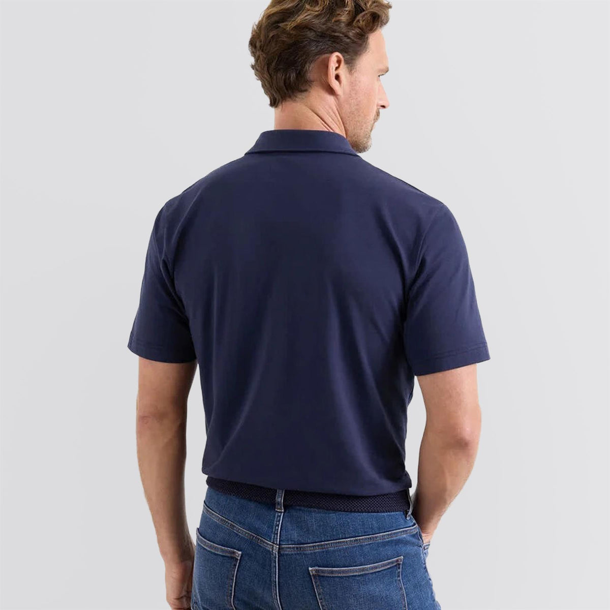 Crown Flex Cotton Polo Navy