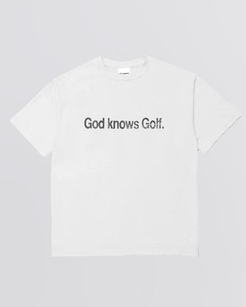Students Golf God Knows T-Shirt White | TRENDYGOLF USA