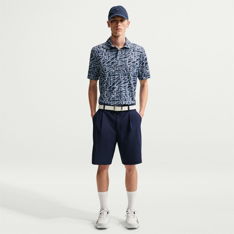 Dri-Fit Par Tartan Camo Golf Polo Short Sleeve Diffused Blue