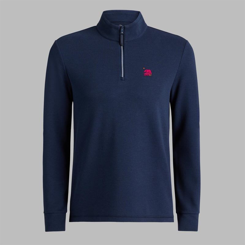 Waffle Knit Quarter Zip Twilight