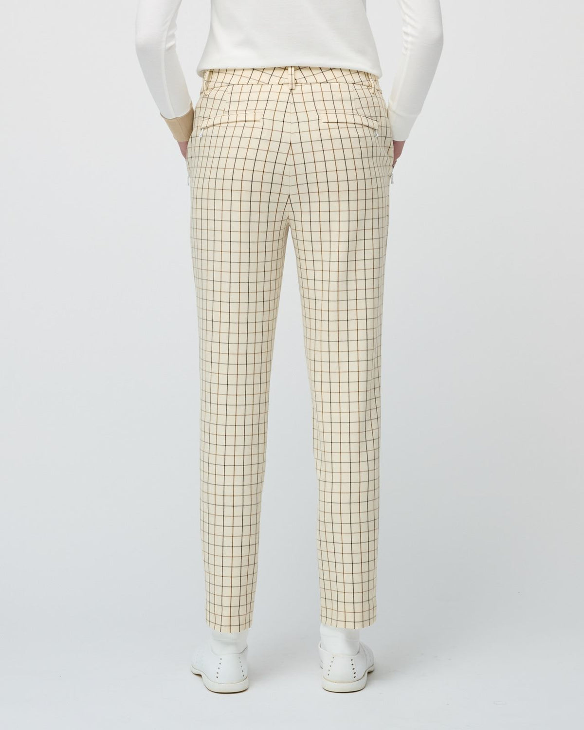 Womens Retro Check Sport Pant Cream Check
