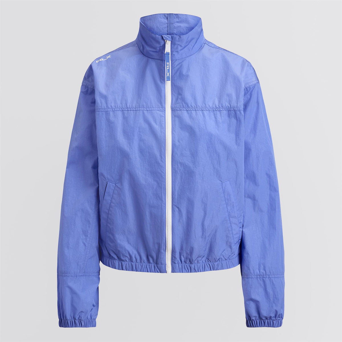 RLX Womens Mock Neck Full Zip Windbreaker Jacket Blue Mist